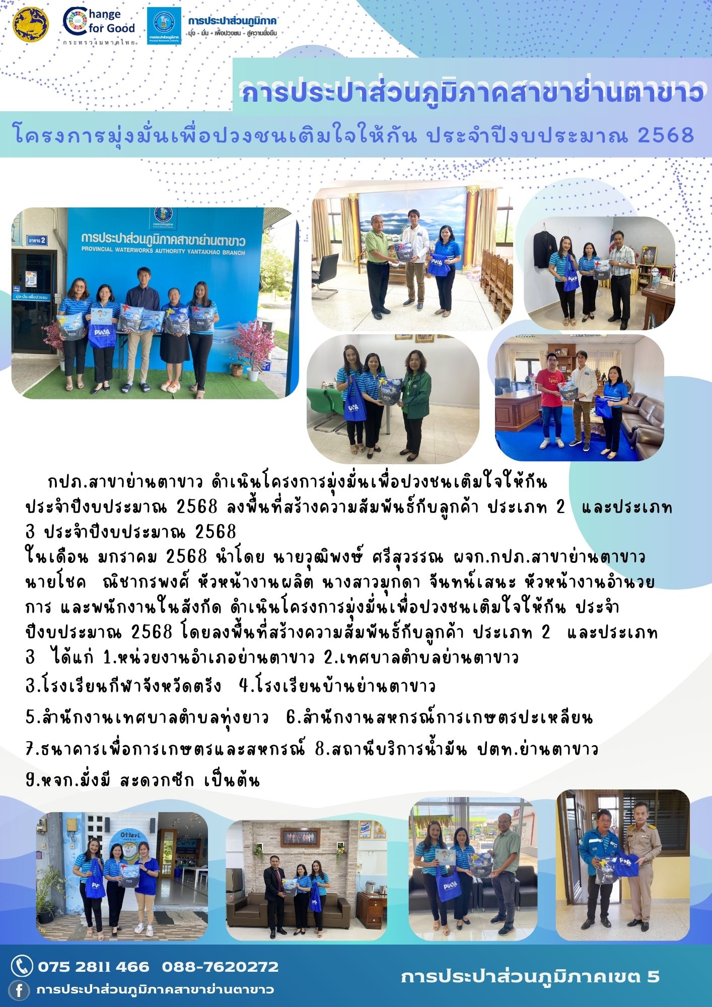 โครงการมุ่งมั่นเพื่อปวงชนเติมใจให้กัน ประจำปีงบประมาณ 2568