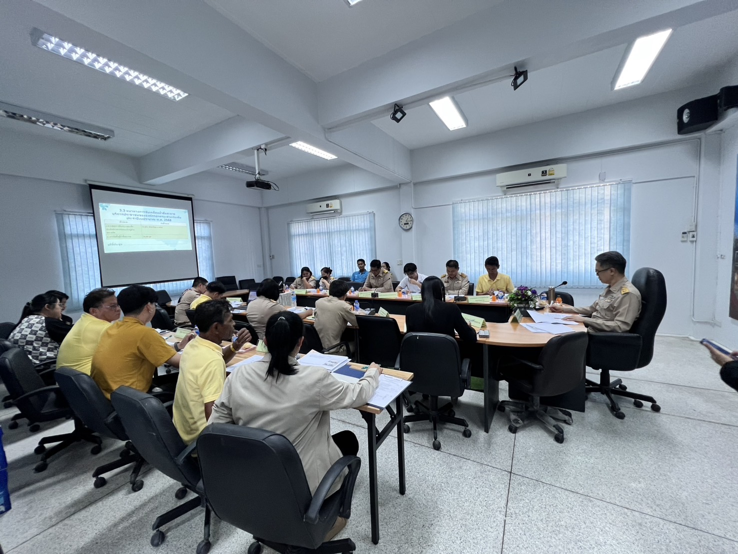 กปภ.สาขาสมุทรสงคราม ประชุมคณะทำงานขับเคลื่อนน้ำดื่มสะอาดบริการประชาชนขององค์กรปกครองส่วนท้องถิ่นจังหวัดสมุทรสงคราม ครั้งที่ 1/2568