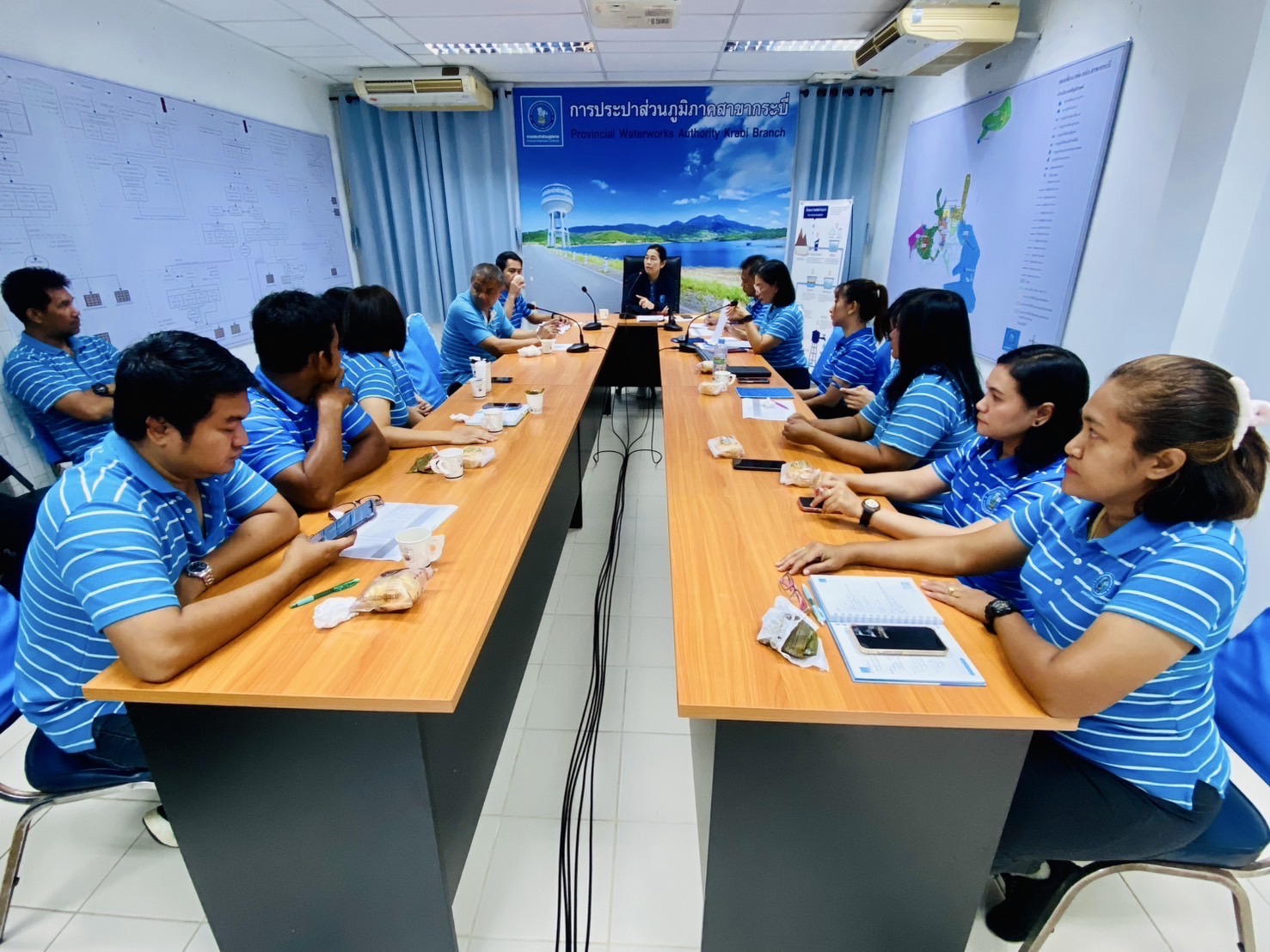 การประปาส่วนภูมิภาคสาขากระบี่ จัดกิจกรรมสนทนายามเช้า (Morning Talk) ครั้งที่ 7/2568 ประจำเดือน เมษายน 2568