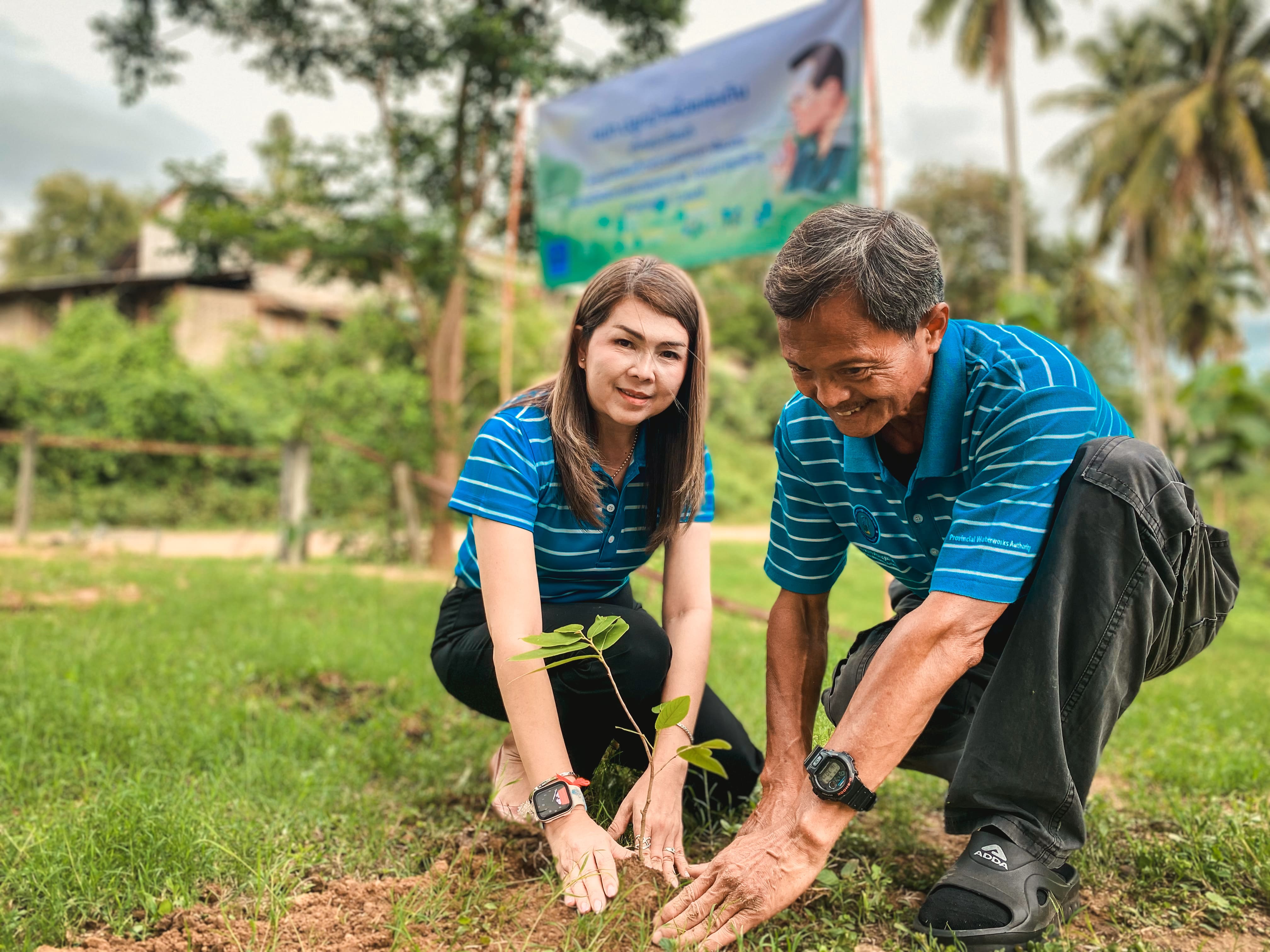 การประปาส่วนภูมิภาคสาขากุยบุรี ดำเนินโครงการปลูกป่าเพื่อแผ่นดิน เทิดพระเกียรติพระบาทสมเด็จพระบรมชนกาธิเบศร มหาภูมิพลอดุลยเดชมหาราช บรมนาถบพิตร (Father's Land) ประจำปี 2568 และวันต้นไม้ประจำปีของชาติ พ.ศ.2568