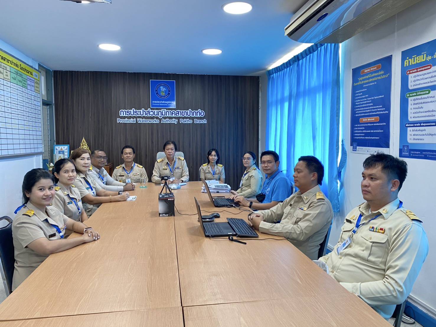 กปภ.สาขาปากท่อ เข้าร่วมการตรวจประเมินมาตรฐานศูนย์ราชการสะดวก (GECC) ประจำปี 2568