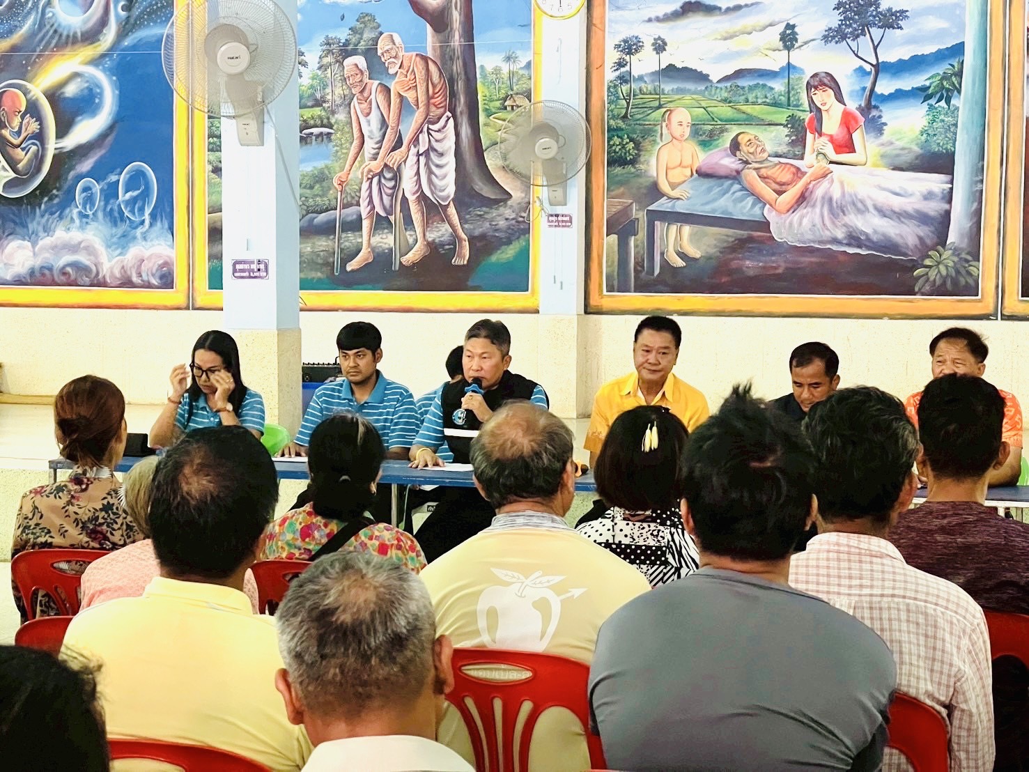 กปภ.สาขาวัฒนานคร เข้าร่วมประชุมประชาคมพื้นที่บ้านท่าเกวียน หมู่ที่ 1 , หมู่ที่ 14 และบ้านทับประดู่ หมู่ที่ 10 ตำบลท่าเกวียน อำเภอวัฒนานคร จังหวัดสระแก้ว