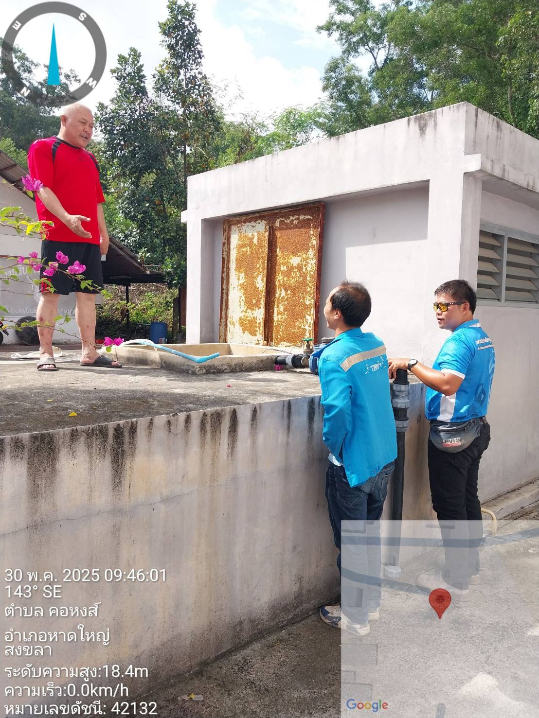 กปภ.สาขาหาดใหญ่(พ) ใส่ใจลูกค้าหลังการขาย ให้บริการตรวจสอบน้ำไม่ไหล สภ.คอหงส์ อ.หาดใหญ่ จ.สงขลา