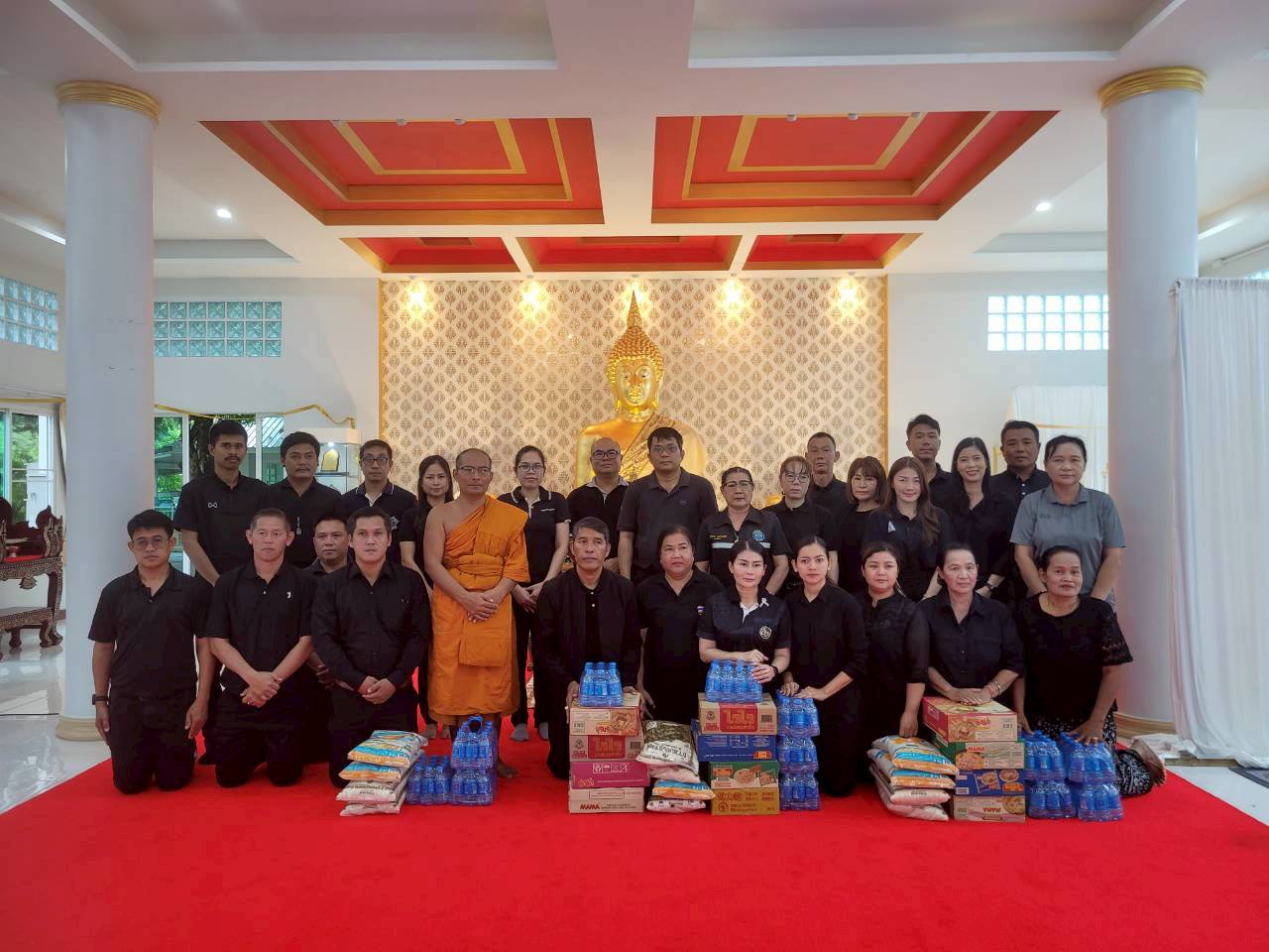 กปภ.สาขากาญจนบุรี จัดกิจกรรมรวมพลังแห่งภักดี เพื่อถวายพระราชกุศลครบ 7 วัน (สัตตมวาร)