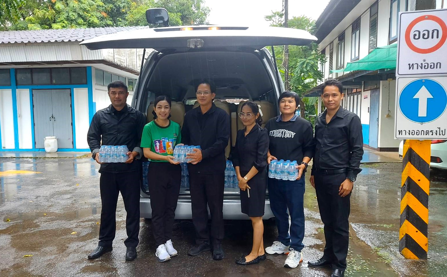 การประปาส่วนภูมิภาคสาขามหาสารคาม สนับสนุนน้ำดื่ม โครงการแสงนำใจไทยทั้งชาติ เดิน วิ่ง ปั่น ป้องกันอัมพาต ครั้งที่ 11