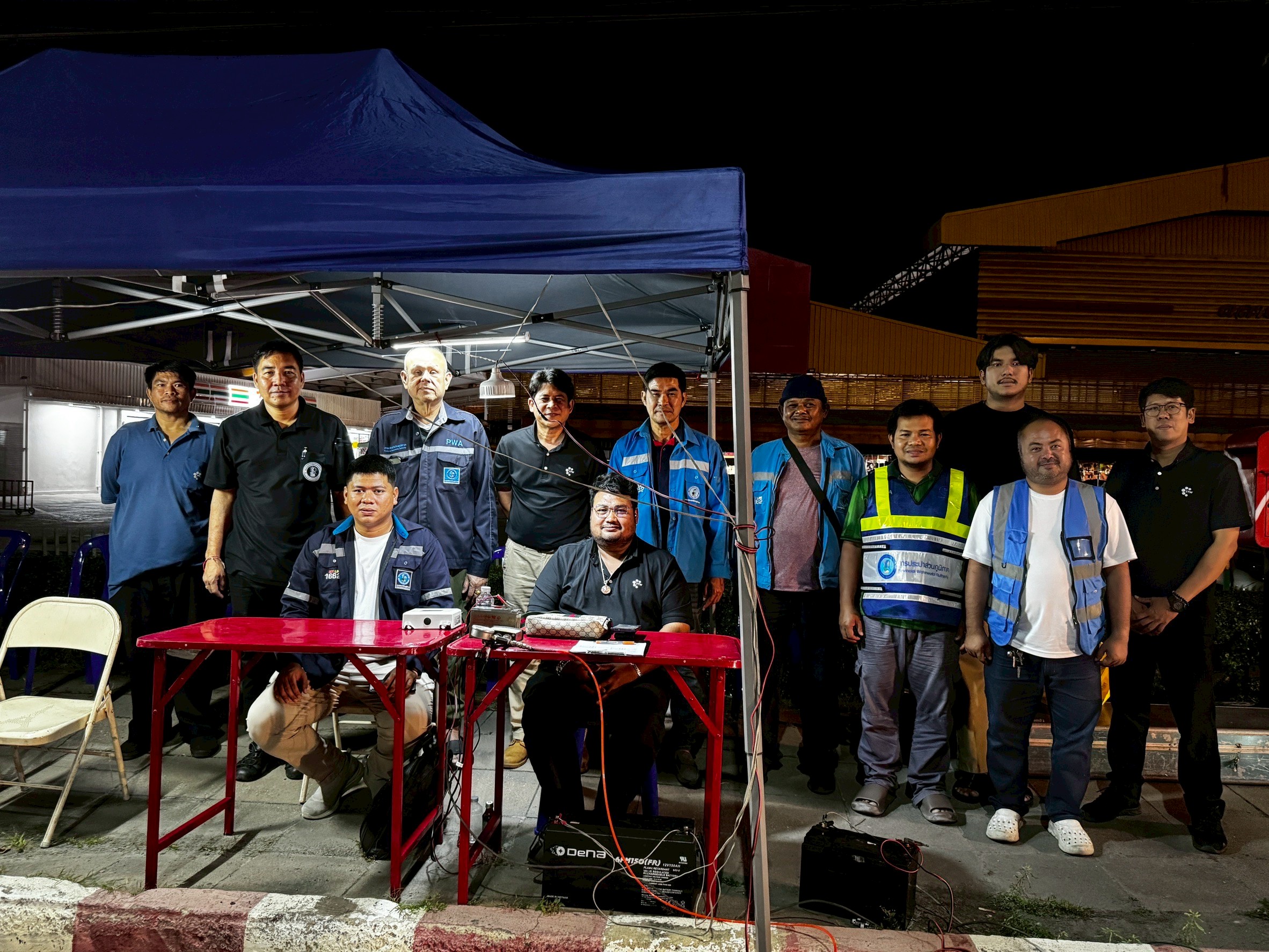 กปภ.สาขาอ้อมน้อย ร่วมกับบริษัท ทีทีดับบลิวฯ ร่วมทดสอบการรั่วไหลของระบบจ่ายน้ำประปาให้แก่ผู้บริโภค (LDN) ครั้งที่ 2/2568