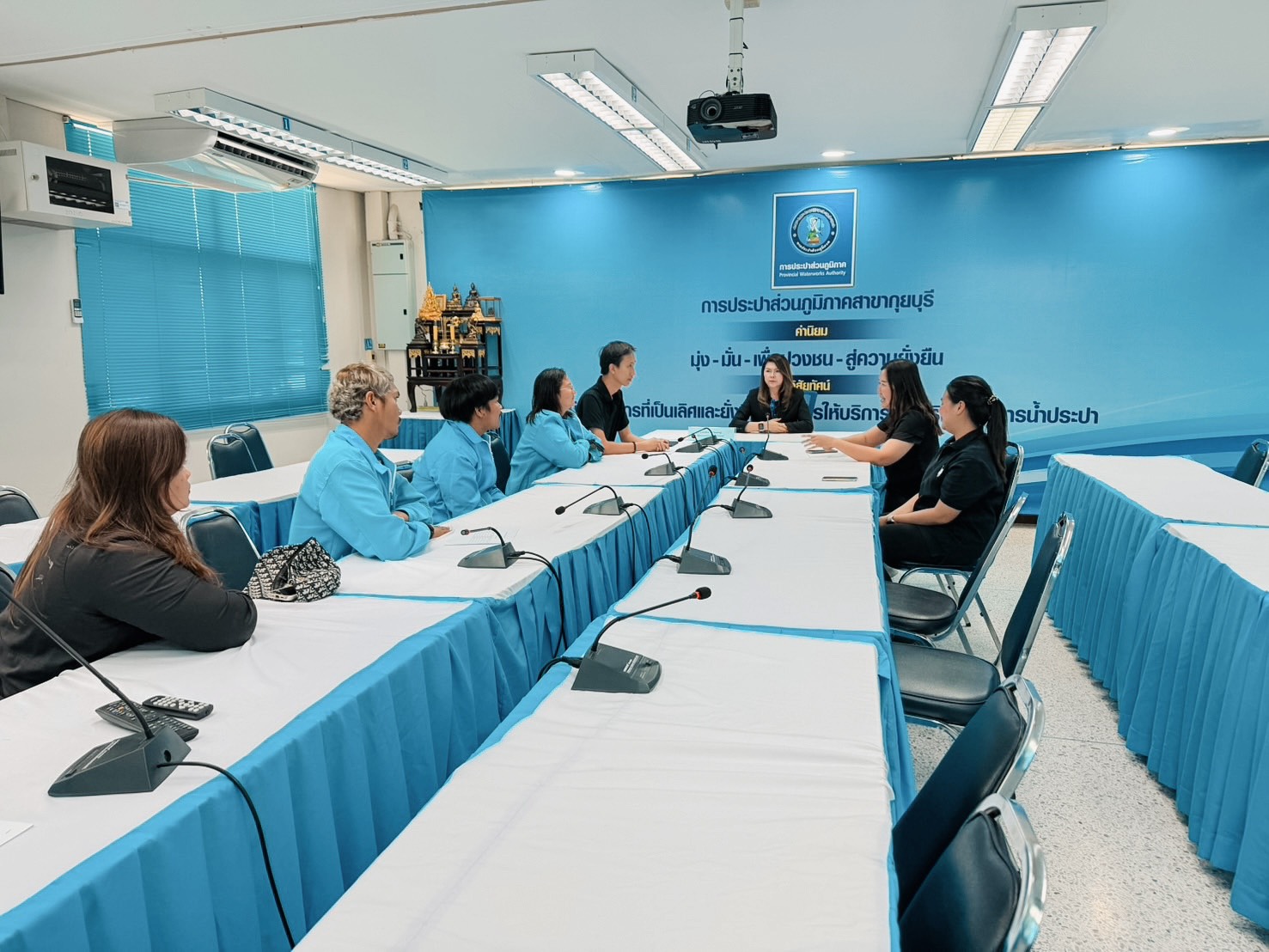 กปภ.สาขากุยบุรี ประชุมร่วมกับบริษัท โปรซี เทคโนโลยี่ จำกัด หารือแนวทางการอ่านมาตรวัดน้ำ พัฒนาคุณภาพการให้บริการ