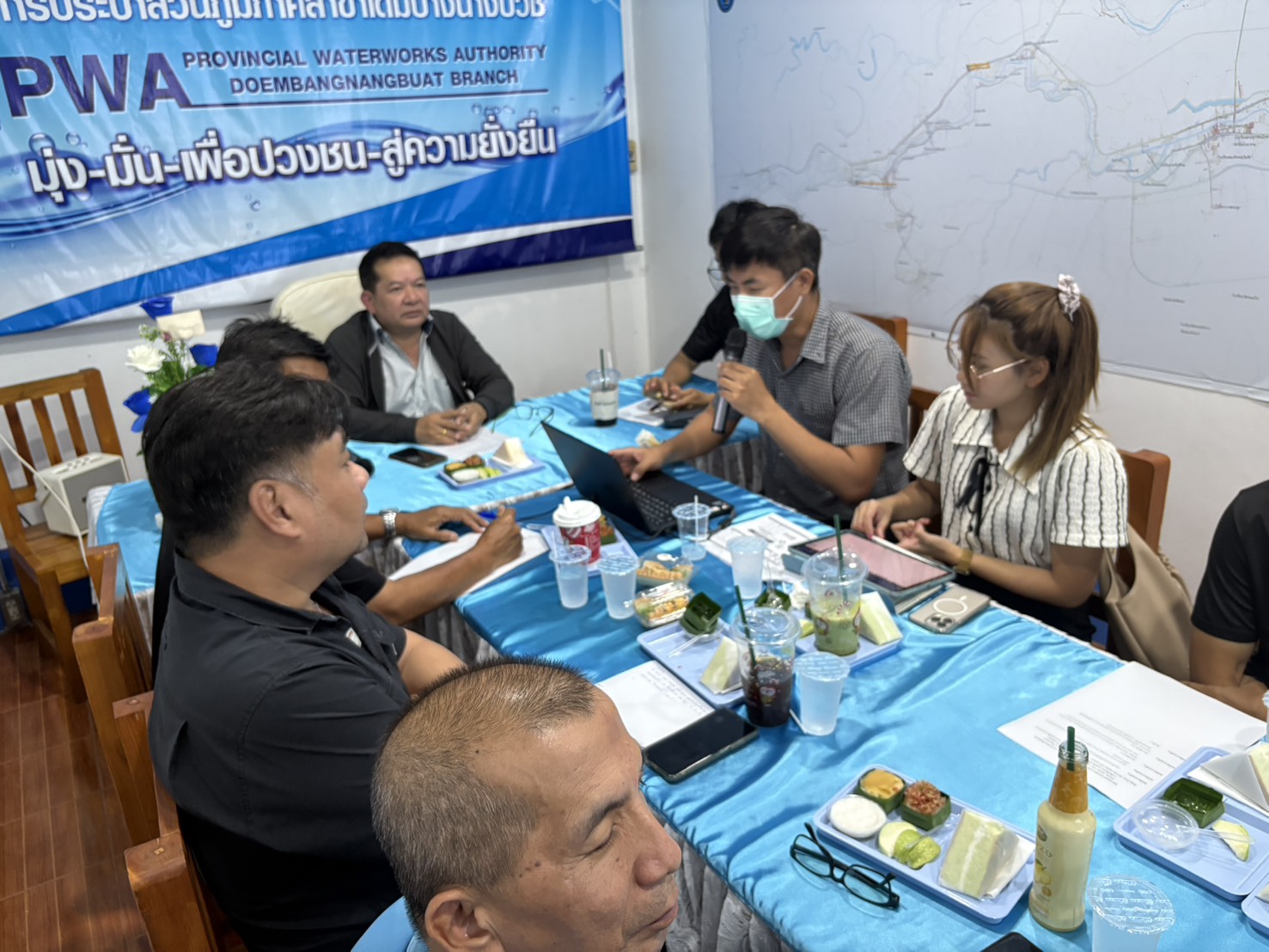 การประปาส่วนภูมิภาคสาขาเดิมบางนางบวช จัดประชุมติดตามผลการดำเนินงานโครงการจัดการน้ำสะอาด และบำรุงรักษาเชิงป้องกัน(WSP&PM) ภาคีเครือข่ายสุพรรณบุรีและกิจกรรม 5 ส. จังหวัดสุพรรณบุรี ครั้งที่ 1/2569 ณ ห้องประชุม กปภ.สาขาเดิมบางนางบวช