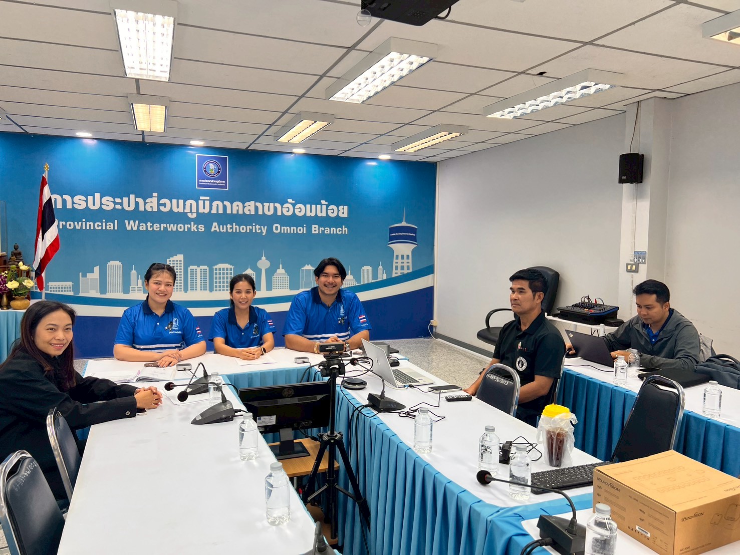 กปภ.สาขาอ้อมน้อย เข้ารับสัมภาษณ์นักบริการมือทองสมองเพชร ระดับองค์กร ประจำปี 2568