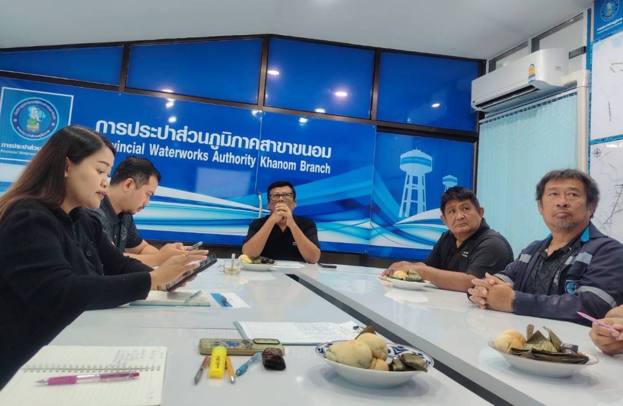 การประปาส่วนภูมิภาคสาขาขนอม โดยนายพรประเสริฐ  แก้วสุขศรี ผู้จัดการการประปาส่วนภูมิภาคสาขาขนอม จัดกิจกรรมสนทนายามเช้า (Morning Talk) ครั้งที่ 4/2569  ณ ห้องประชุม สำนักงาน กปภ.สาขาขนอม