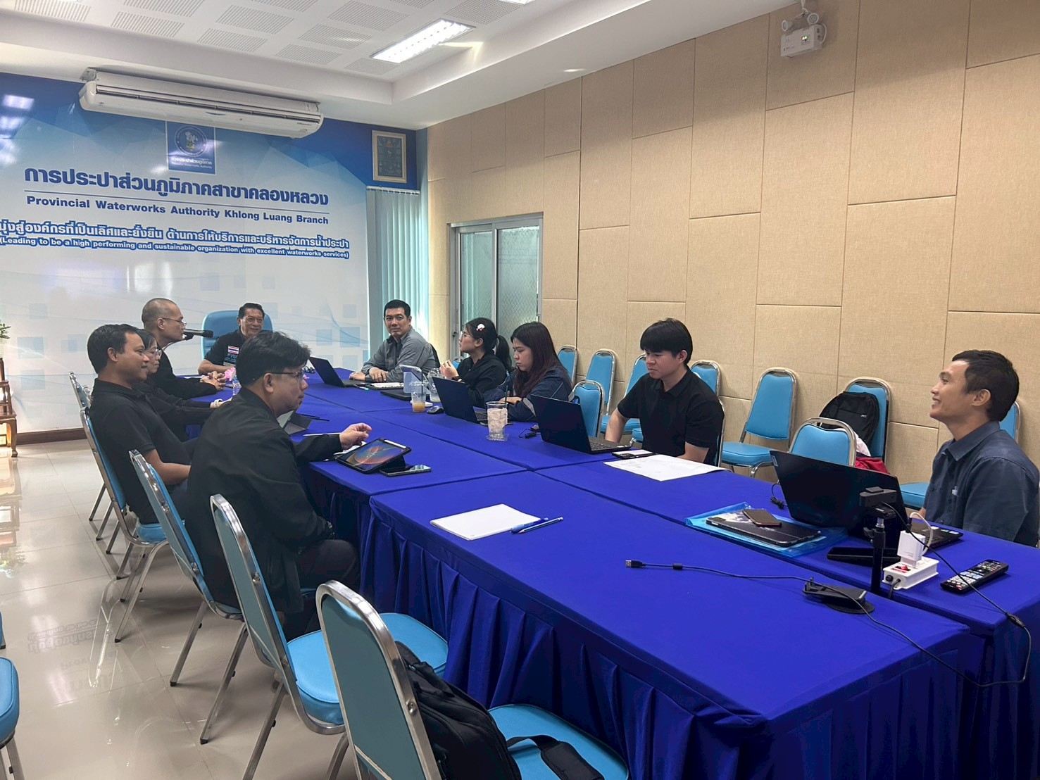 กปภ.สาขาคลองหลวง ร่วมประชุมหารือโครงการก่อสร้างปรับปรุงขยาย กปภ.สาขารังสิต