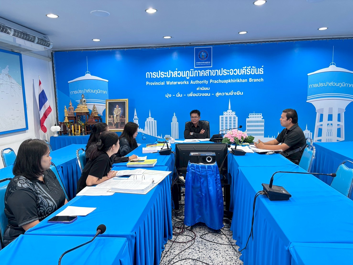 การประปาส่วนภูมิภาคสาขาประจวบคีรีขันธ์ ประชุมซักซ้อมแนวทางการกำกับดูแลสัญญาจ้างอ่านมาตรด้วยเครื่องมืออ่านมาตรมือถือ