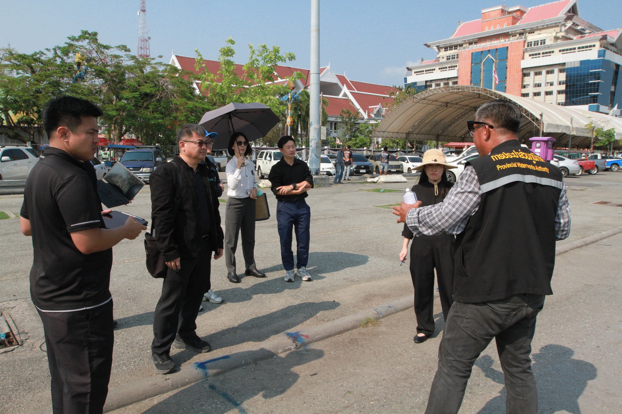 กปภ.ข.1 ร่วมกับ กปภ.สาขาชลบุรี (พ) ลงพื้นที่สำรวจจุดติดตั้ง เครื่องกรองน้ำดื่มด้วยนาโน เพื่อใช้สนับสนุนการจัดงานกาชาดจังหวัดชลบุรี ประจำปี 2569