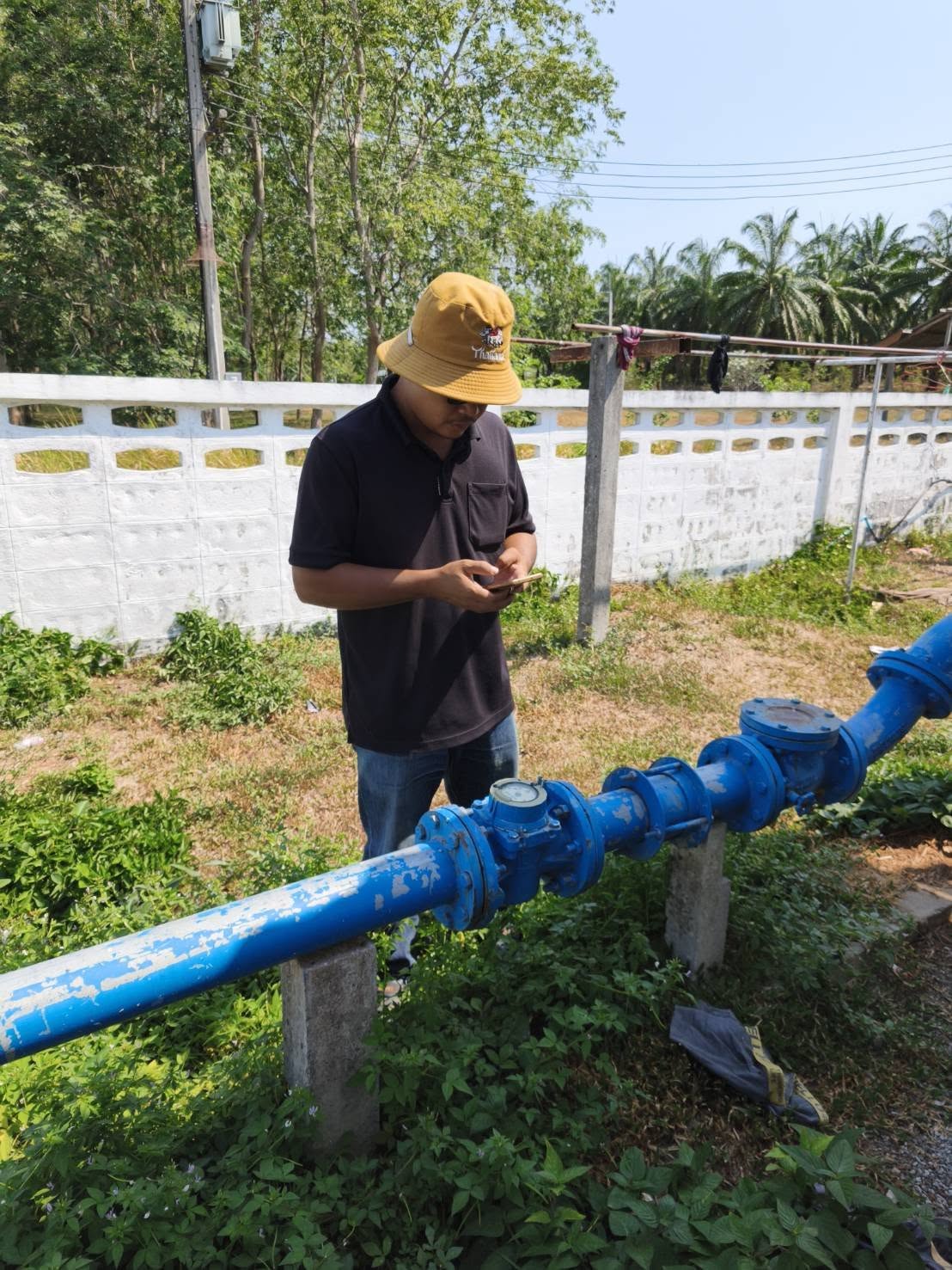 การประปาส่วนภูมิภาคสาขาคลองท่อม ลงพื้นที่สุ่มอ่านมาตรออนไลน์