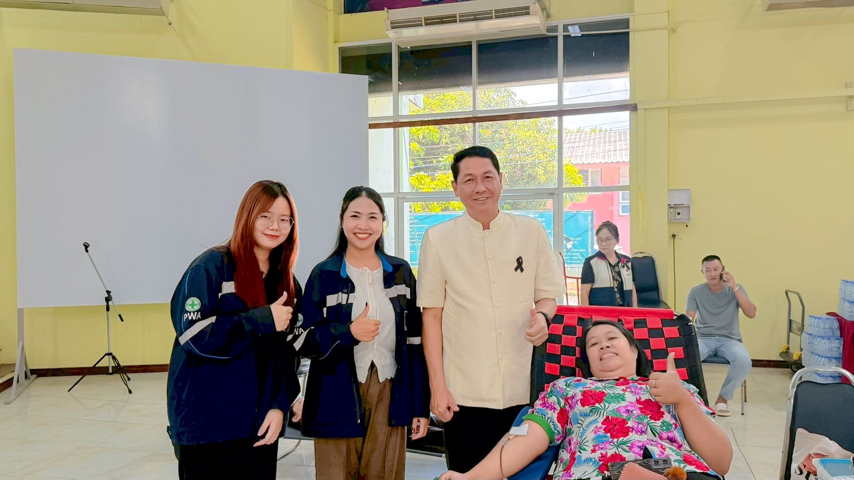 กปภ.สาขาพนมสารคามร่วมใจ   สนับสนุนการบริจาคโลหิต