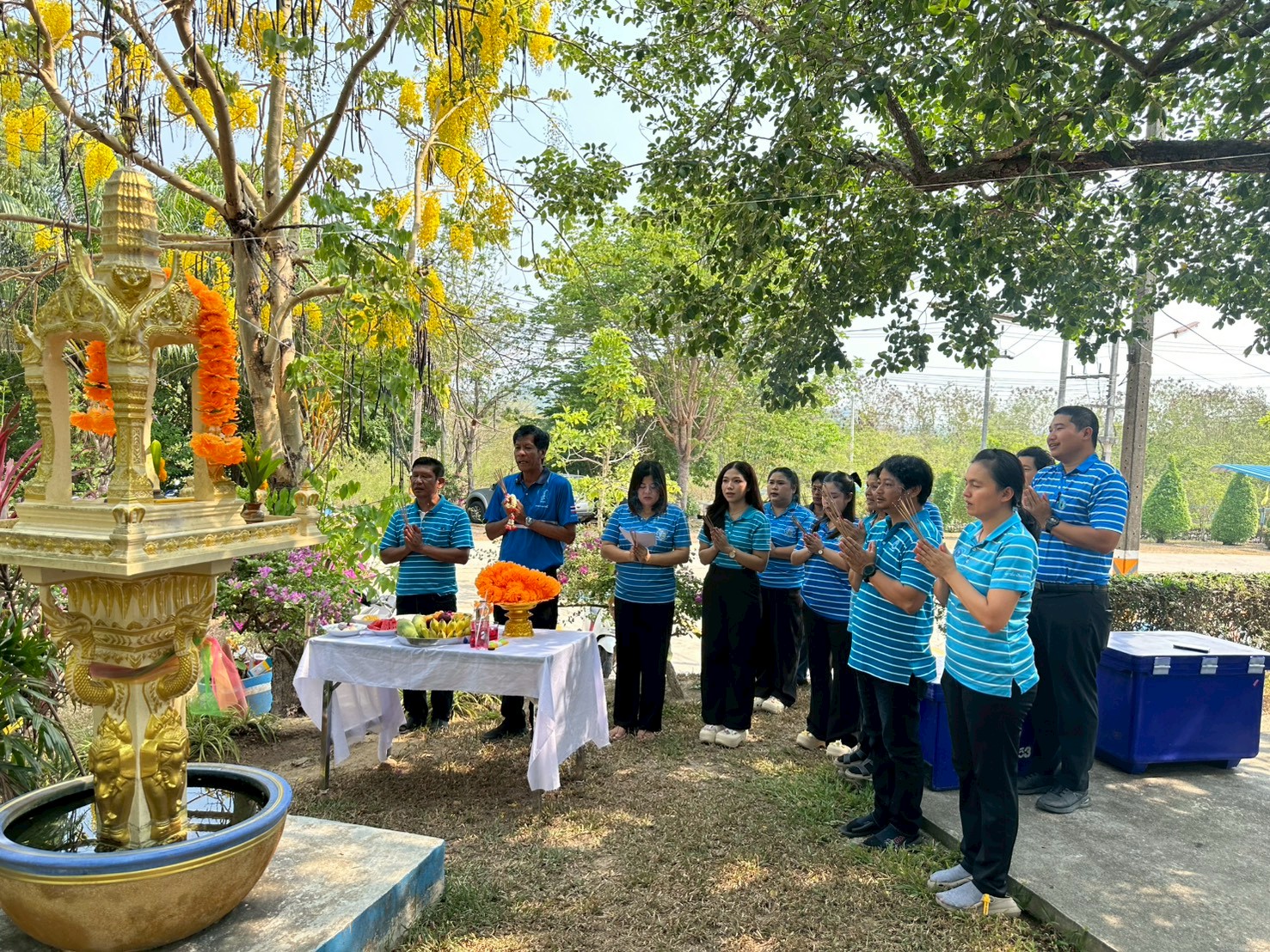 กปภ.สาขาบางสะพาน  จัดกิจกรรมทำบุญสำนักงานและเจริญพระพุทธมนต์  เนื่องในเทศกาลวันสงกรานต์ (วันปีใหม่ไทย) ประจำปี 2569