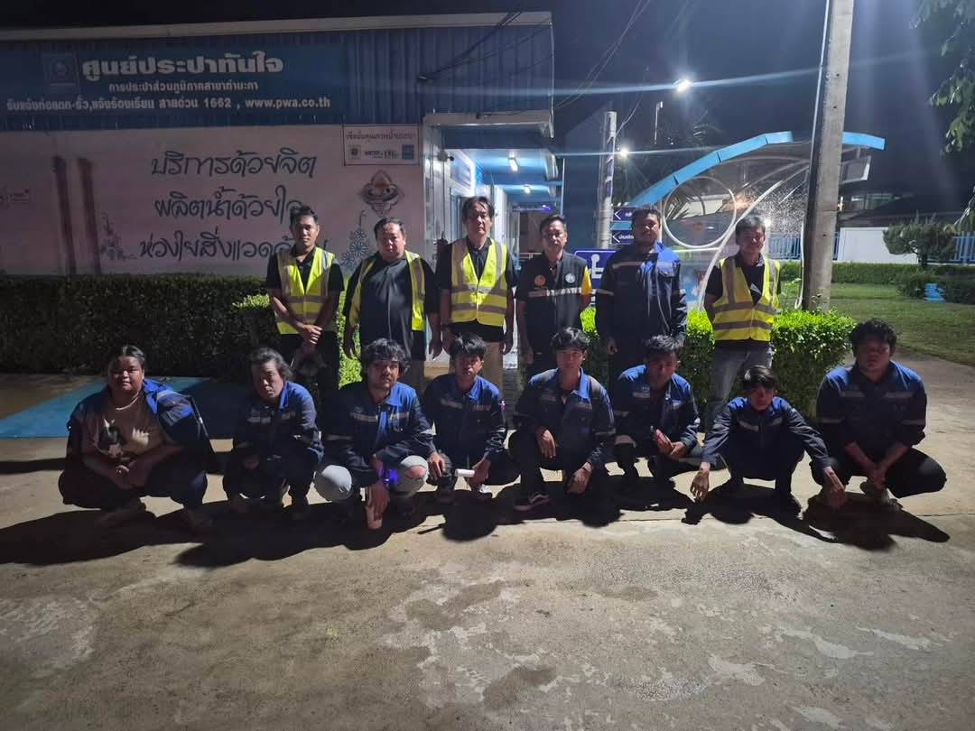 กปภ.สาขาท่ามะกาลงพื้นที่ ทำ Step Test ค้นหาท่อแตกรั่ว