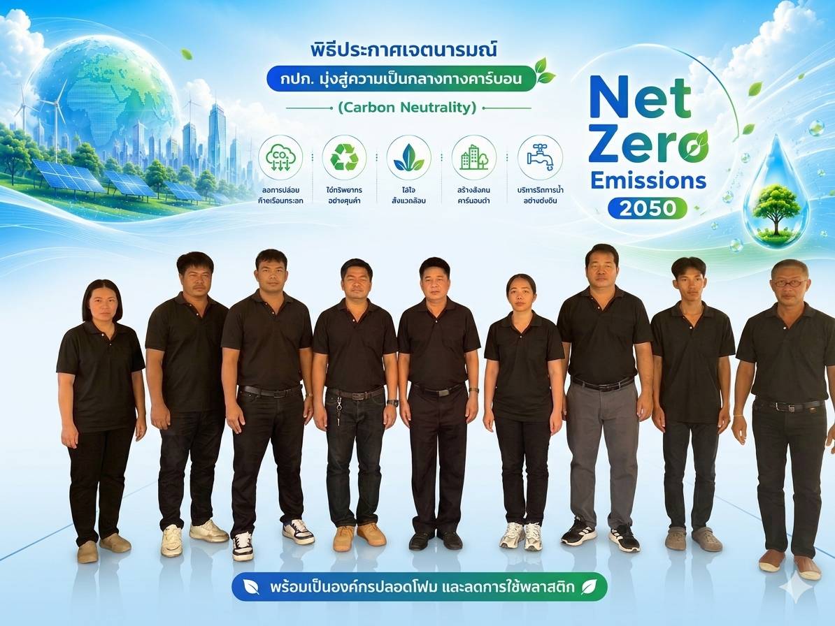 กปภ.สาขาศรีสำโรง ขับเคลื่อนองค์กรสีเขียว ประกาศเจตนารมณ์ Green Makeover Kick-off